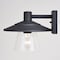 Vaxcel Westport Steel 1 Light LED Compatible Black Coastal Outdoor Wall Lantern Clear Glass T0752 - alternate 7